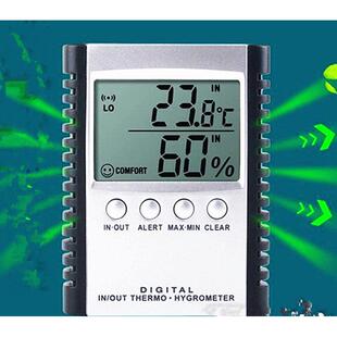 明高温湿度计Eth-529多功能数字仪表室内、室外高精度带探头温度