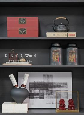 KINO奇诺展示柜工艺品摆件新中式书柜装饰品办公室样板间茶室布置