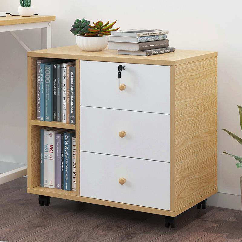床头柜置物架简易现代简约小型卧室床边小柜子可移动带锁储物柜