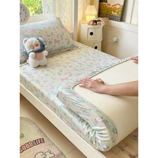 全棉儿童棕垫薄床垫专用1米35床品1米2床笠款床单女童135cmx200cm