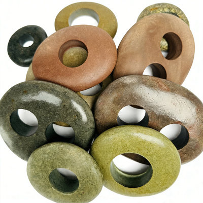 天然鱼缸造景石鹅卵石水草定植环