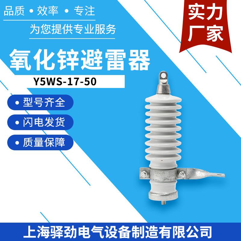 Y5WS-17-50户外陶瓷复合型避雷器绝缘10KV氧化锌避雷器防雷