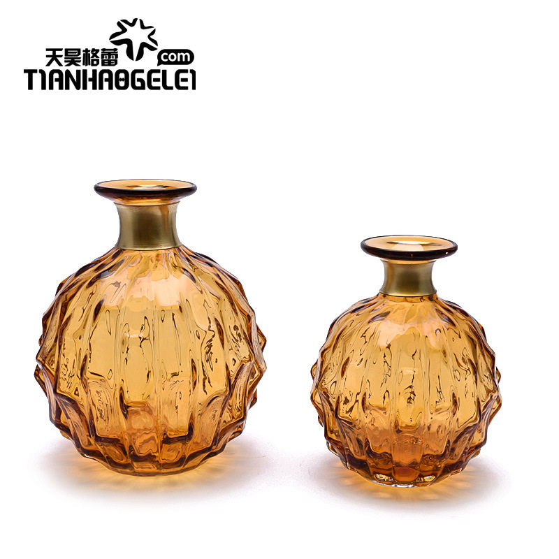 天昊格蕾手工制作北欧风金属铜圈玻璃花瓶样板房客厅餐厅卧室摆件,模玩/动漫/周边/娃圈三坑/桌游,文化/体育周边,淘宝优惠券,粉丝福利购,淘宝优惠卷