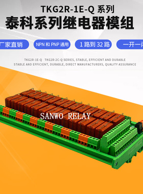 26路红色泰科继电器模组模块  16A一开一闭 RT314024 12VDC24V