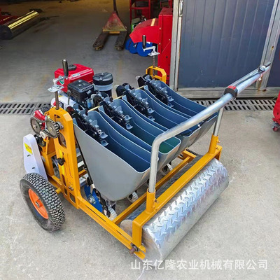 四轮牵引十行大蒜播种机 电动两行蒜头点播机 五行大蒜种植机