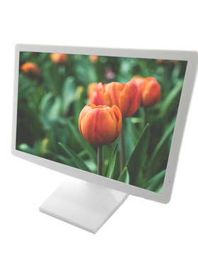 白色壳 电阻触摸显示器19寸VGA+USB接口 可做电容触控显示器