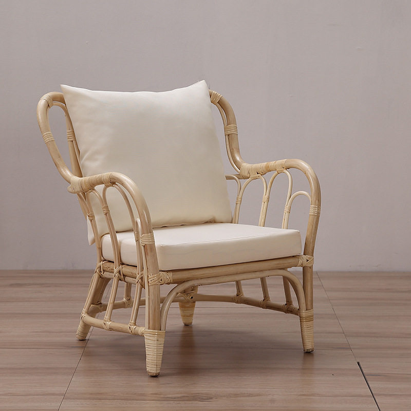 简约藤编藤椅休闲椅网红真藤椅子阳台沙发三件套茶几北欧民宿客厅,住宅家具,阳台椅,淘宝优惠券,粉丝福利购,淘宝优惠卷
