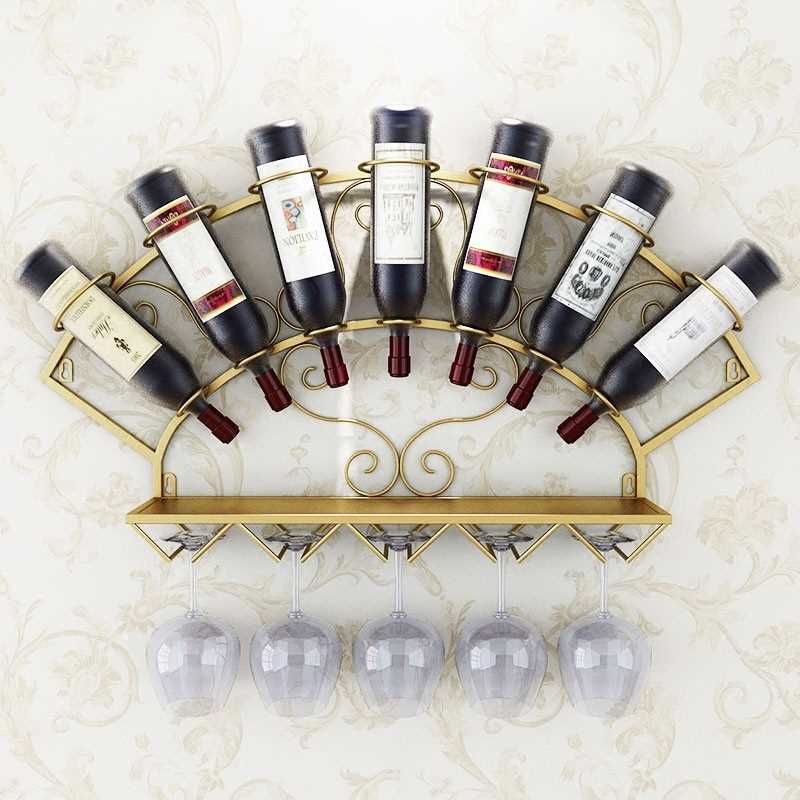 酒架壁挂置物架简易家用墙上挂酒柜客厅创意欧式墙壁餐厅酒吧悬挂