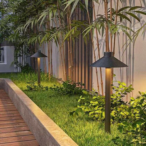 800mm低压24V可调光蘑菇伞形草坪灯户外防水地插公园别墅草地灯