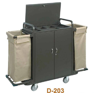 203A酒店客房服务车无盖 批发超宝D 203全金属喷塑房口车带盖