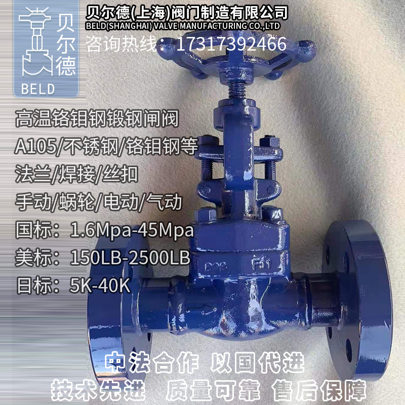 铬钼钢高压高温法兰闸阀/Z41Y/H-16/25C-250C/WC6F11/WC9F22/A182