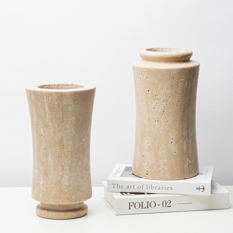 现代极简创意黄洞石花瓶花器软装售楼部客厅餐桌面大理石家居饰品,模玩/动漫/周边/娃圈三坑/桌游,文化/体育周边,淘宝优惠券,粉丝福利购,淘宝优惠卷