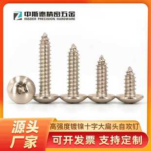 现货M4.8 蘑菇头自攻螺钉 镀镍十字大扁头自攻螺钉 大圆头自攻钉