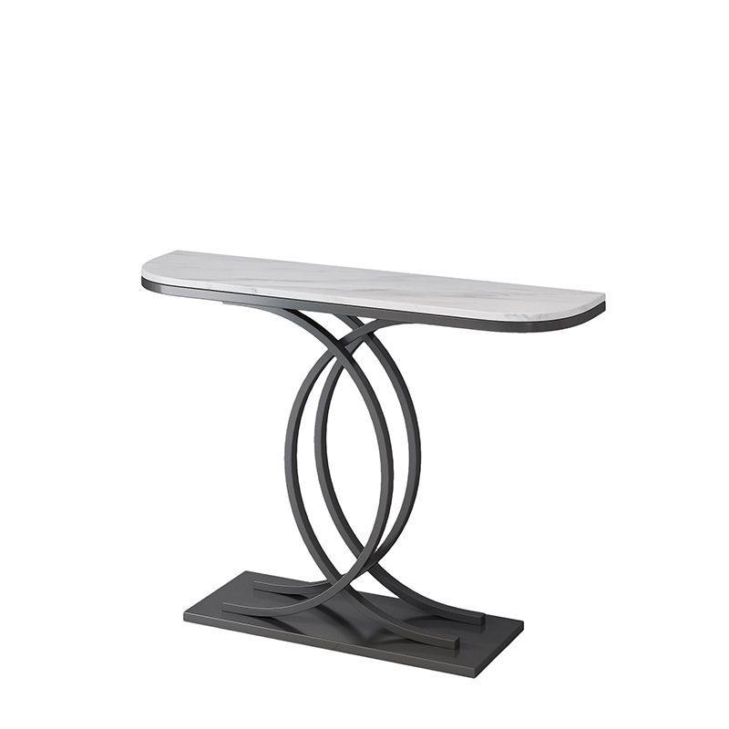 玄关桌子靠墙半圆岩板酒店玄关台条案进门入户玄关柜简约现代家具