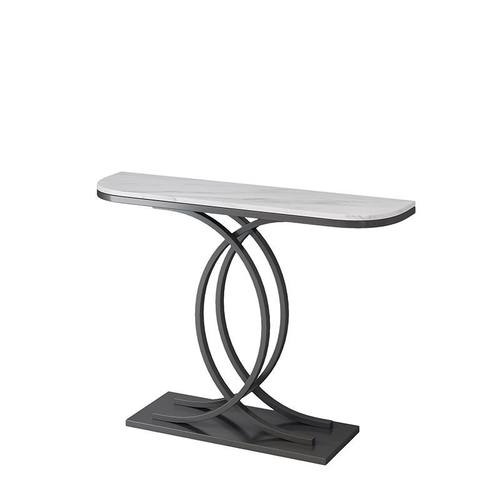 玄关桌子靠墙半圆岩板酒店玄关台条案进门入户玄关柜简约现代家具