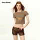 辣妹不规则设计感小 夏天复古气质短款 昕怡专享 VoneSheeE美式