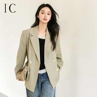 春季 通勤高级设计 外套女2025新款 休闲拼接风西装 昕怡专享