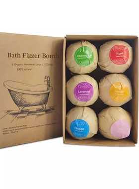 60g泡泡汽弹球沐浴爆炸浴盐球 BATH FIZZER BOMBS
