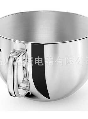 6QT不锈钢搅拌碗兼容Kitchenaid替换碗手柄,适用于6QT 升降搅拌机