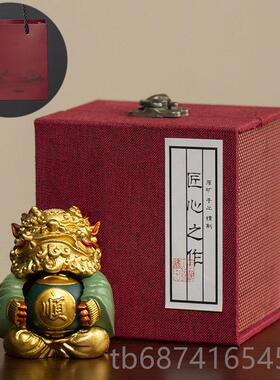 正品创意国潮貔貅招面财玩摆件家茶居办公室桌茶桌宠把装饰工艺礼