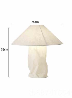 正品中古设计师auMer杜邦布皱褶台灯欧客厅卧室北创意艺术氛围r落