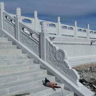 热销大理石石雕栏杆石桥升旗台栏板厂家汉白玉花岗岩河道石栏杆