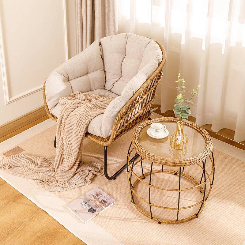 阳台休闲桌椅茶桌三件套庭院露台现代简约编藤椅喝茶小茶几