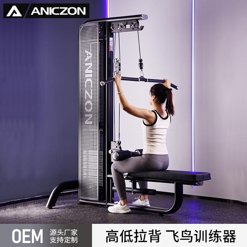 高位下拉训练器锻炼背部高低拉背肌训练器健身房商用高拉背器材