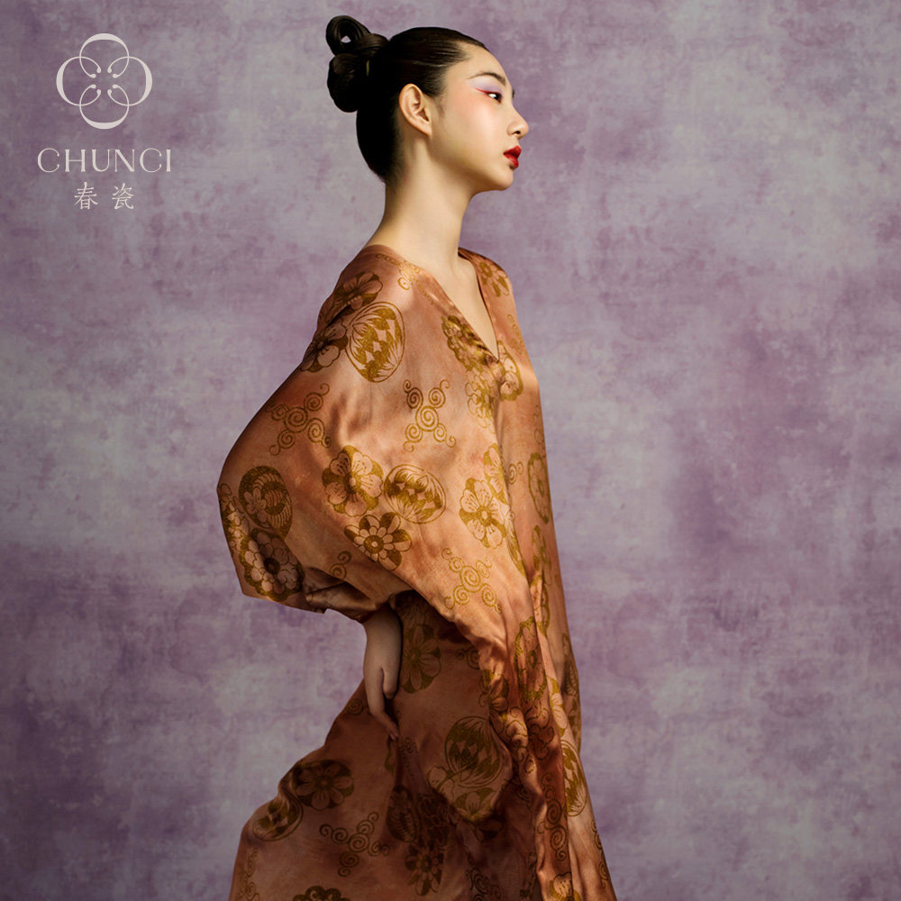 春瓷（服饰）CHUNCI红拂夜奔系列玲珑国风印花长裙度假休闲