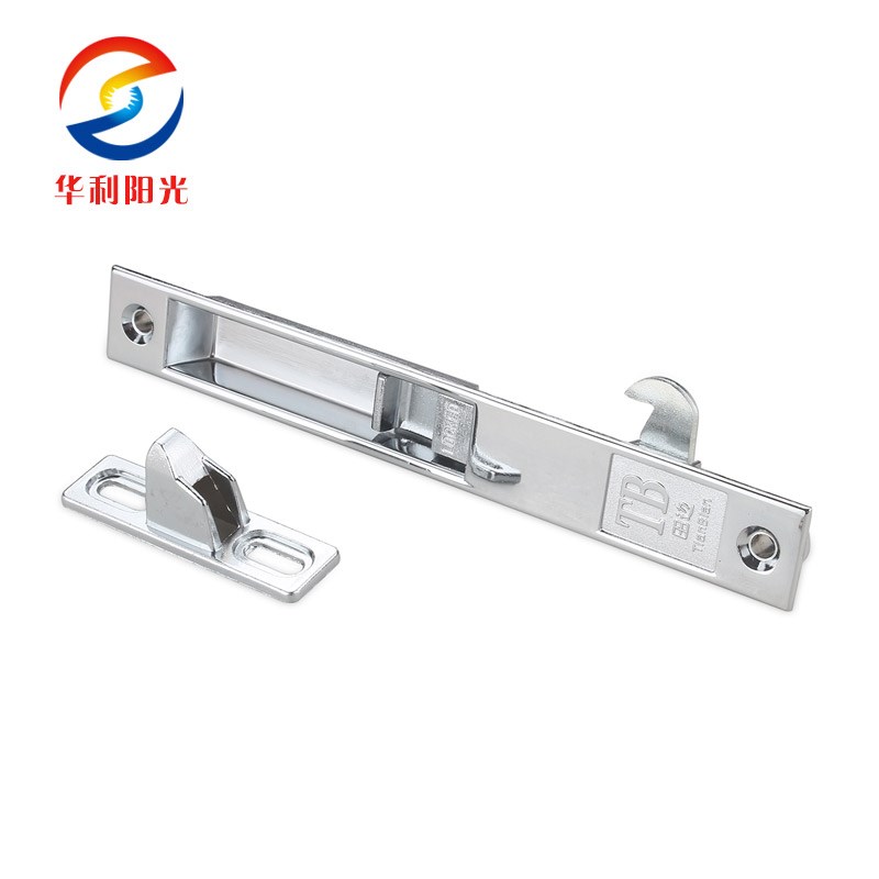 90铝合金门窗锁/推拉移门钩锁/带钥匙双面勾锁90钩锁
