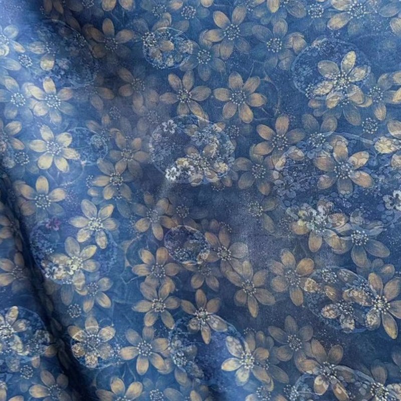 夏季新款25姆米桑蚕丝香云纱透孔花罗面料高端定制旗袍连衣裙布料