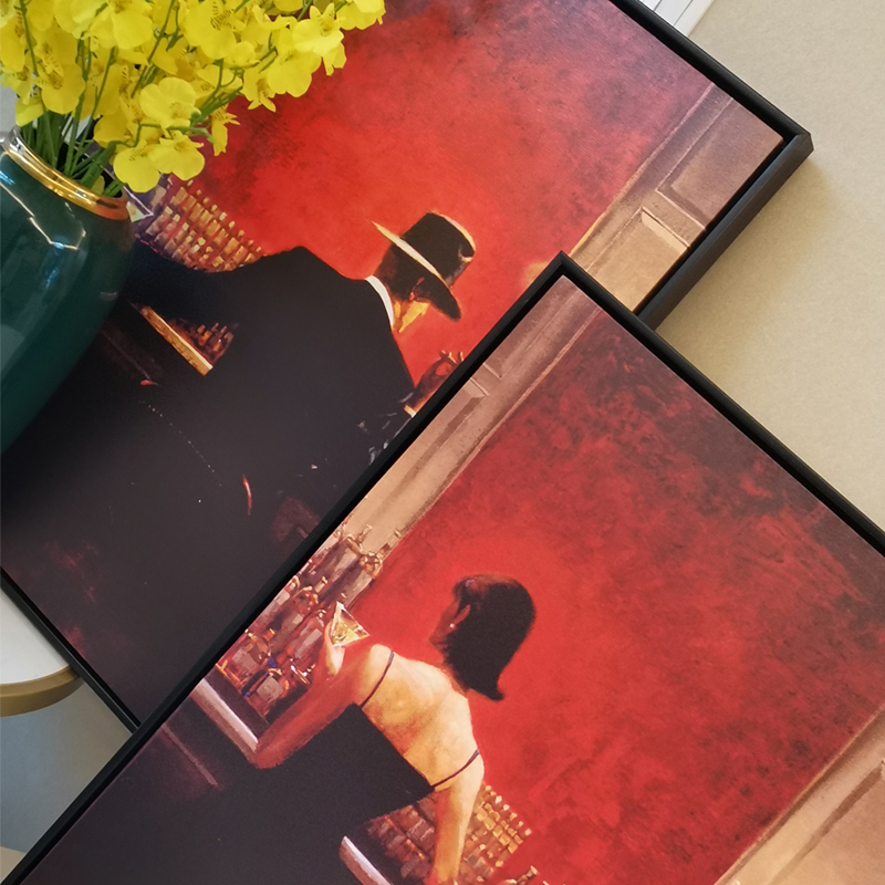 酒吧装饰画工业风清吧小酒馆墙面挂画复古KTV吧台餐厅酒柜壁画