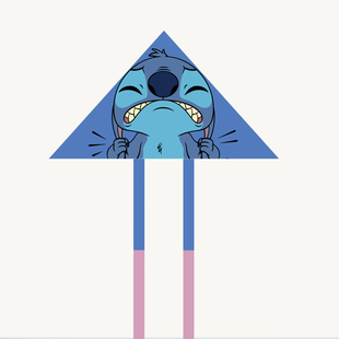 风筝2023年新款 史迪仔表情包星际宝贝网红同款手持简单结实风筝