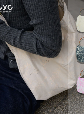 OCYC 新中式进口面料小众高级设计腋下包印花时尚潮流单肩包女