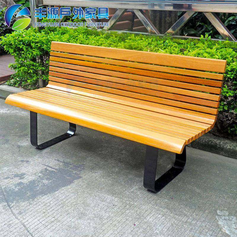 36年工厂实木100%hdpe休闲椅学校看台防腐长椅公园景区休息排椅