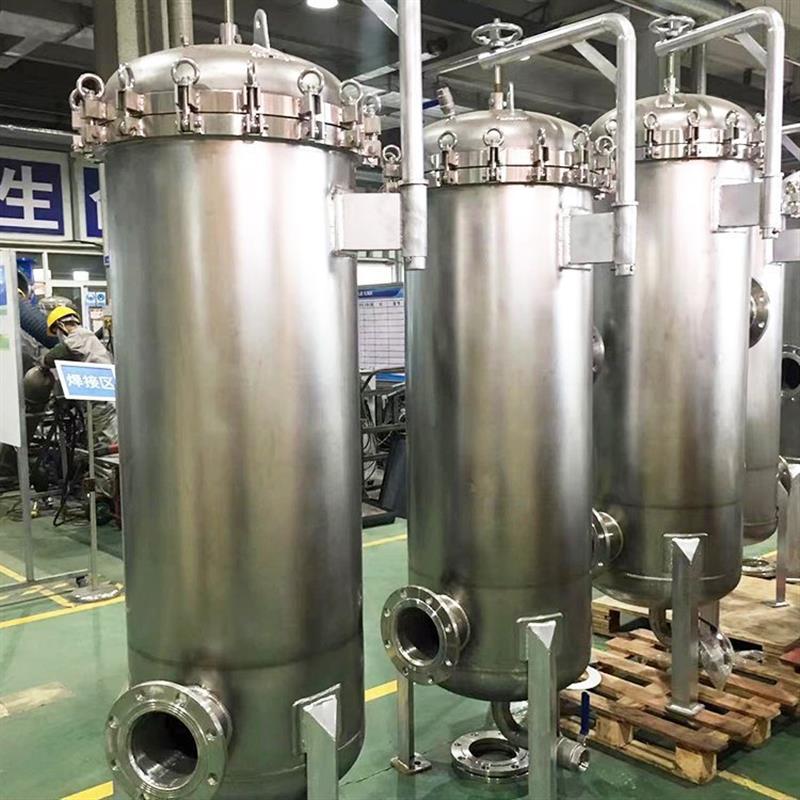 不锈钢保安过滤器 反渗透预处理过滤 内置40寸pp折叠滤芯