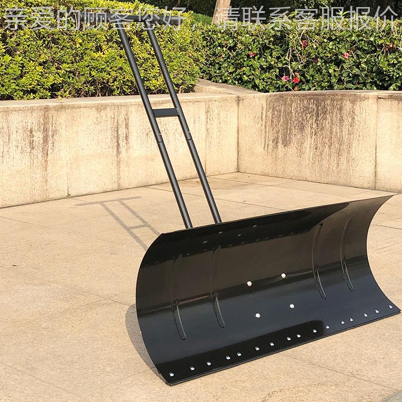 杆小型手推推雪铲便推雪铲加厚不式锈钢携双加固家用环卫物业清雪