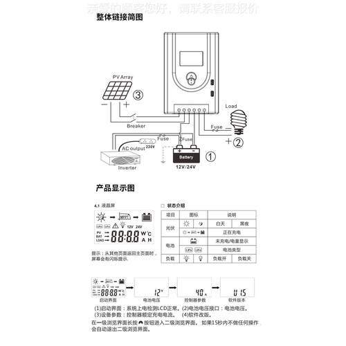 MPP电T太阳能控制A器12HYMPJ20 V/24V1A20A30A60自散热锂0铅酸池