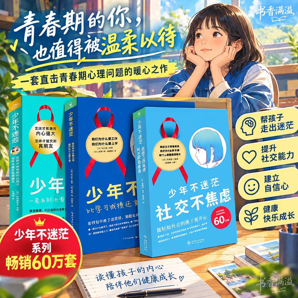 少年不迷茫全套3册8-15岁中小学生青春期心理成长励志读物青少年社交沟通情绪管理校园反霸凌家庭教育亲子共读老师推荐课外书籍