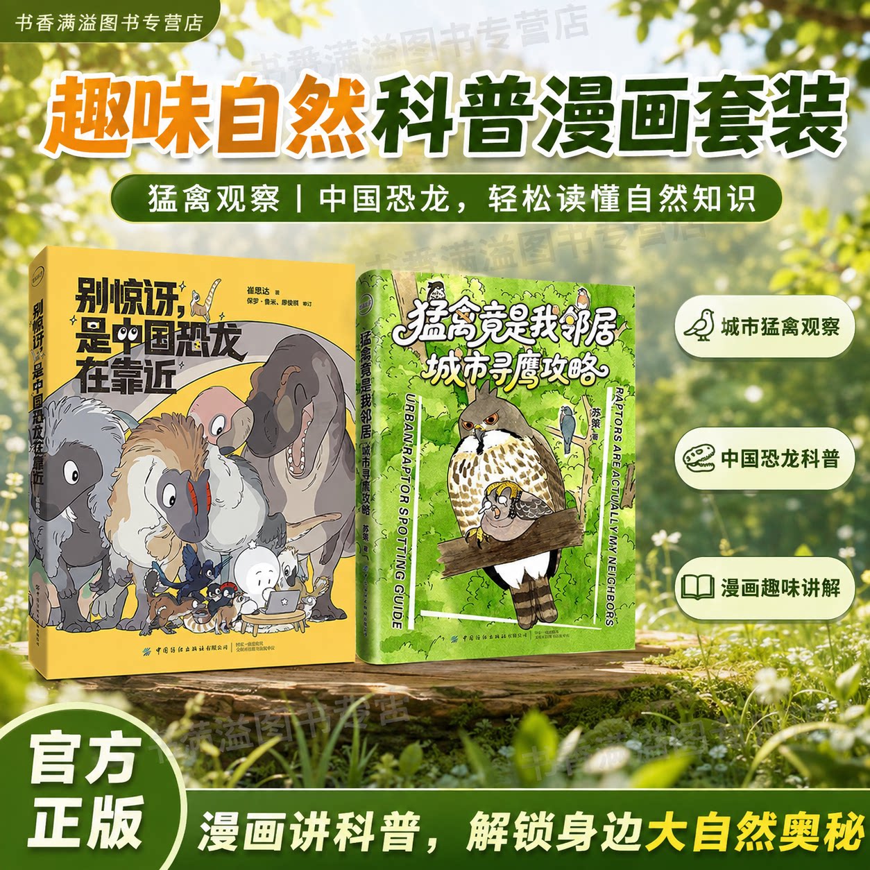 猛禽竟是我邻居城市寻鹰攻略别惊讶是中国恐龙在靠近手绘趣味漫画科普恐龙化石古生物知识猛禽科普城市鸟类科普漫画观鸟书籍课外书