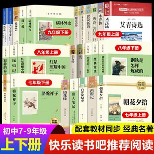 七八九年级阅读名著无障碍阅读经典常谈骆驼祥子海底两万里课外书训练教材下册课外课本作文起步年级笔记中小学生课外文学名著读物