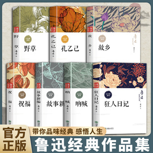 2025全新鲁迅周树人经典 文学散文小说排行榜作品集中小学生课外阅读必读书籍 作品集狂人日记孔乙己故乡呐喊祝福野草故事新编经典