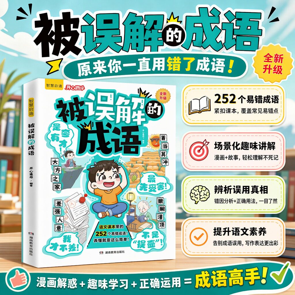 被误解的成语三四五六年级语文基础知识中小学生成语纠错大全初高中语文积累工具书成语典故出处释义大全小学生课外阅读必读书籍