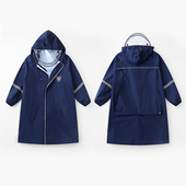 拉链款 儿童雨衣大童男童雨披学生上学F专用带书包位宝宝雨具初中