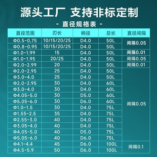 3.8高硬度不锈钢整体硬质合金加长钻头 钨钢钻头b刃加长0.5