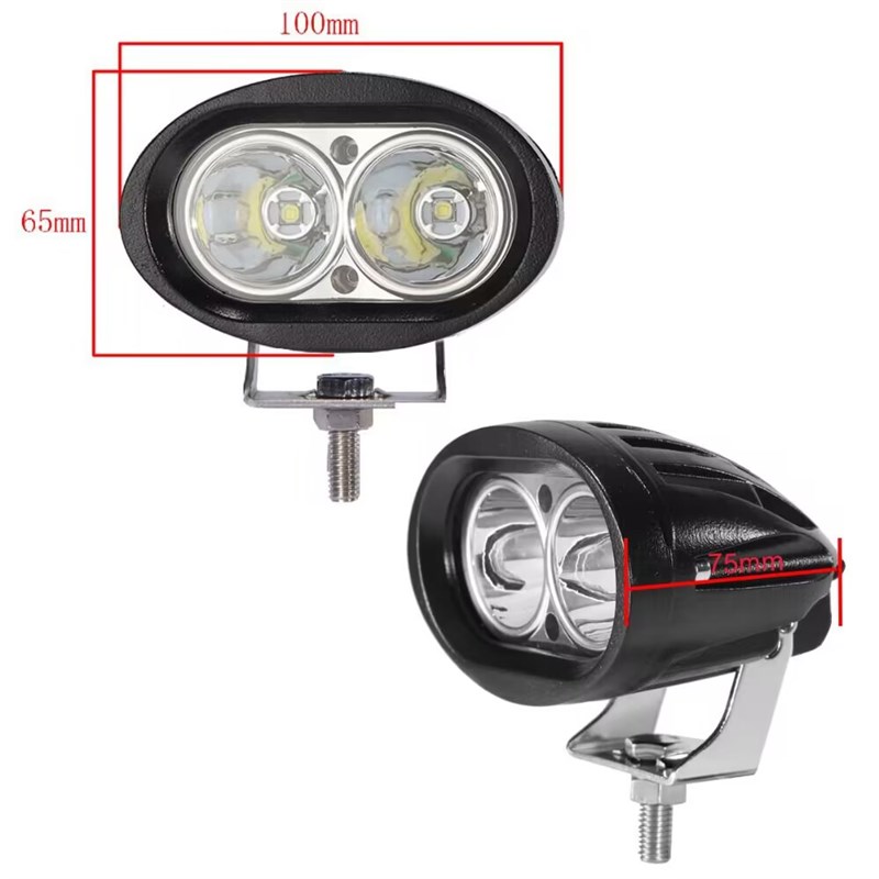 电动车灯摩托车超亮led大灯泡外置改装12v6S0v强光射灯铺路灯