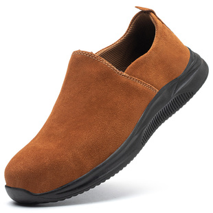 男款 防砸防刺穿四Q季 劳保鞋 电焊工一脚蹬夏季 款 轻便防臭工作鞋