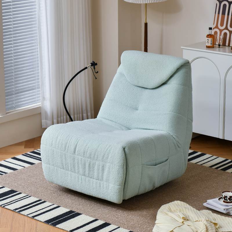 泉嘉福沙发单人马卡龙多色多功能电动摇摇躺椅可睡喜羊羊羔绒摇床
