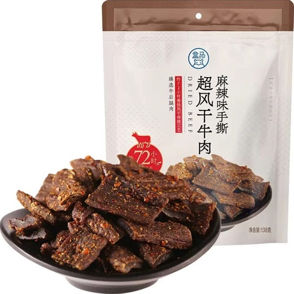 盒马手撕超风干牛肉麻辣味138g
