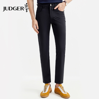 庄吉锦氨顺滑弹力五袋款筒休闲裤